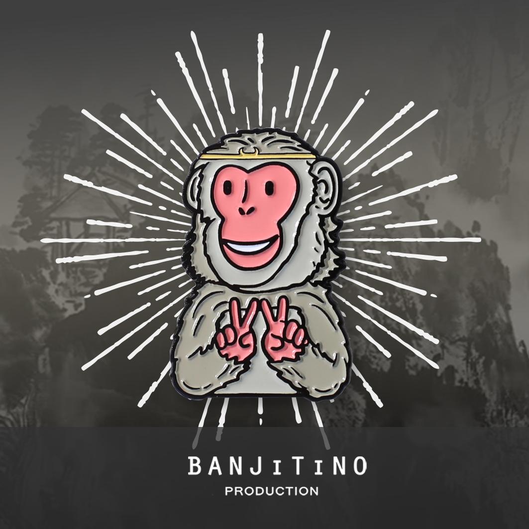 

Самодельный черный миф Укун периферийный восемь колец значок-пин брошь кулон магнит на холодильник подарок