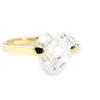 White 'Love' Gold Plated Ring