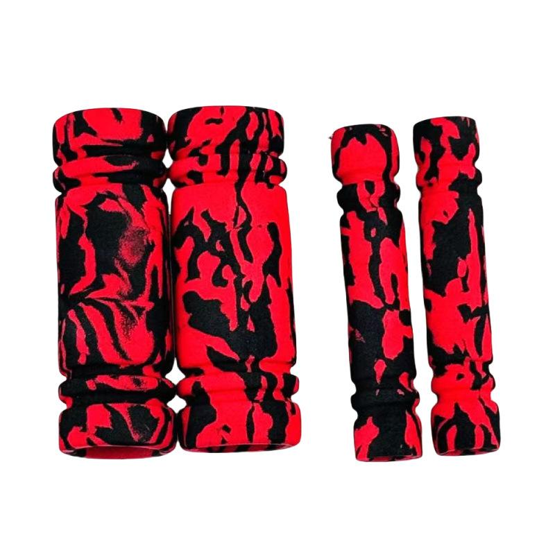 

SEAMETAL 4pcs Soft EVA Motorcycle Handlebar Grips Non Slip Motorbike Handle Grips Cover Set For Scooter Motorcycle Accessories 1 pair чорний/червоний
