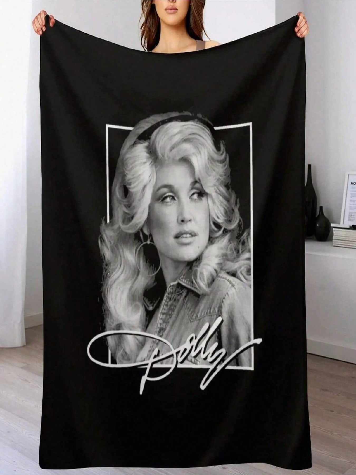 Retro Dolly Parton s Gift Men Women Throw Blanket Christmas Gifts Bed Decorative Loose Blankets 75X95CM