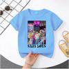 2026 New K-POP Saja Boys Print Short-Sleeved Spring Family Clothing for Boys and Girls Cute Cotton T-shirt for Boys and Girls