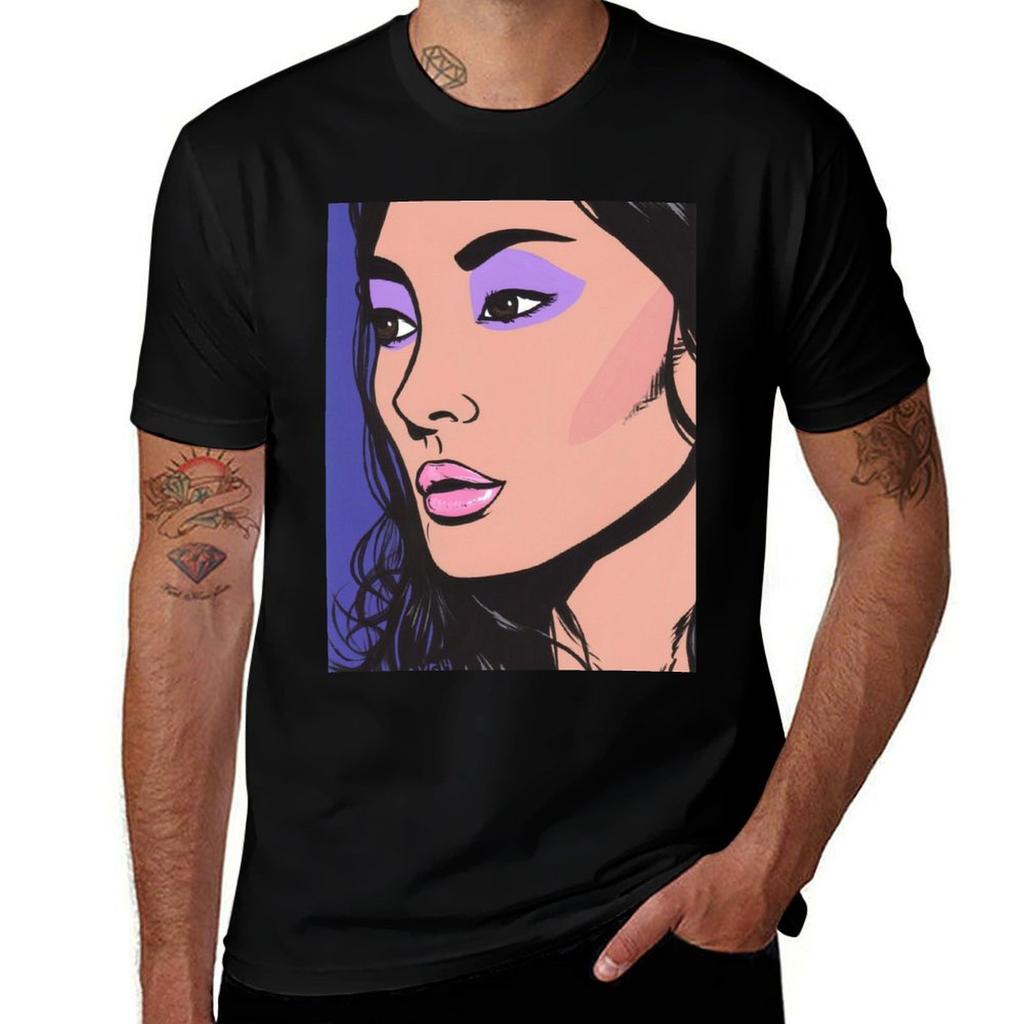 Asian Model Comic Girl Tshirt Lightweight Running Tshirt