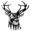 Metal Deer Wall Art Rustic Iron Strong Structure Deer Wall Decor for Bedroom Living Room Office