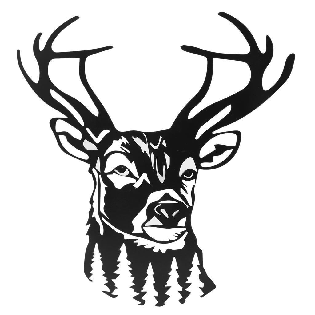 Metal Deer Wall Art Rustic Iron Strong Structure Deer Wall Decor for Bedroom Living Room Office