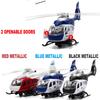 Elicottero Diecast 1/32 Polizia, Elicottero Comando Sicurezza Pubblica, Modello Aereo in Scala, Giocattoli per Bambini Regalo con Funzione a Retrocazione/voce/luce
