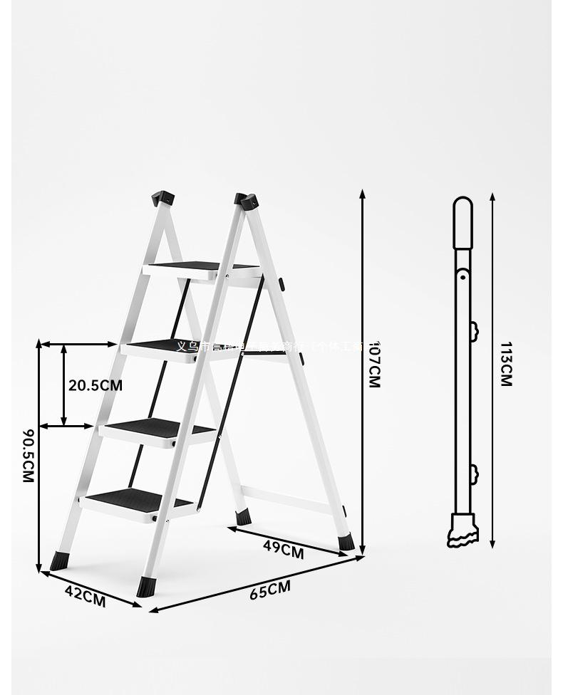 Teleskopische Klapp-A-Rahmen-Haushaltsleiter: Leicht, Multifunktional, Dreistufiges Design.