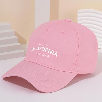 Casquette de baseball à imprimé de lettres Femmes Hommes Été Visière courbée Couleur unie Coton Casquettes snapback Uniex Sport de plein air Chapeau hip hop