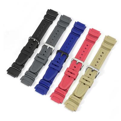 Akcesoria do paska zegarka są odpowiednie do Casio Watch W-218h / F-108 AE1200 / 1000 / 1300 żywica silikonowy pasek do zegarka 18 mm