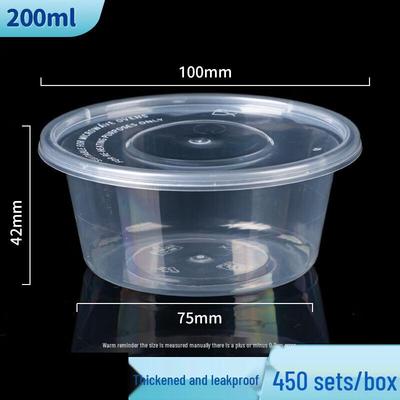 Disposable Transparent Round Food Containers