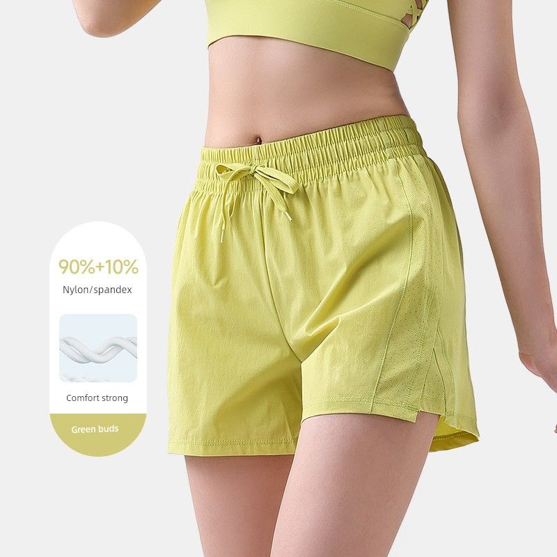 

Lu Same Style Fashion Tape Sports Shorts Women s Running Workout Shorts Shorts Quick-Drying Loose Tennis Casual Hot Pants Women Green buds XL