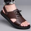 Fashion Outdoor Men's Summer New Breathable and Non Slip Beach Shoes Fashion Brand Men's Comfortable Soft Soled Roman Style Sandals
