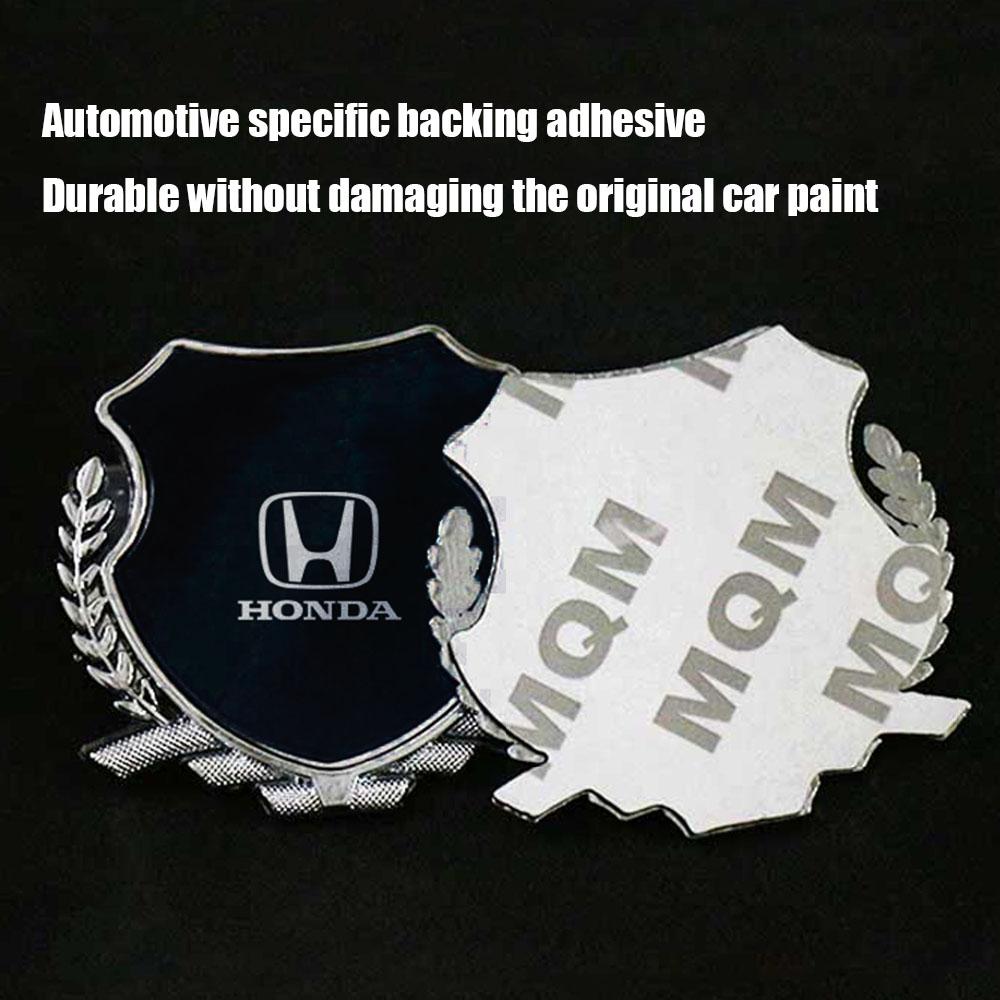 3D Metal Car Stickers Trunk Window Side Emblem Badge Decor Label for Honda Civic, Accord, Jazz, Fit, CR-V, HR-V, XR-V, Etc.