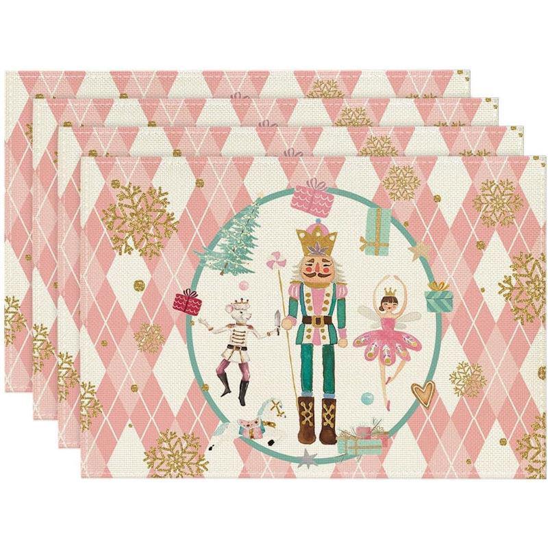 New Christmas Linen Square Placemat - Festive Party Tablecloth Decor, Beautify Coffee Table Mat.
