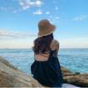 Womens Straw Hats Chinese Straw Hat Panamas UV Protection Sun Visor Beach Hats Women Visors Foldable Female Summer Sun Hat