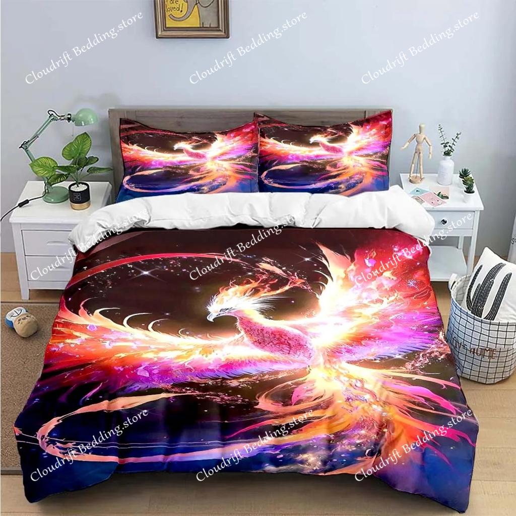 Fashion Popular Mythical Beast Phoenix Print Bedding Sets Bed Supplies Set Duvet Cover Bed Comforter Set Bedding Set Luxury Gift