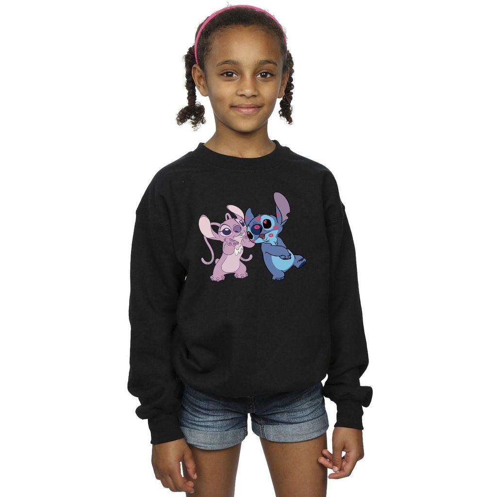 Disney Girls Lilo & Stitch Kisses Sweatshirt