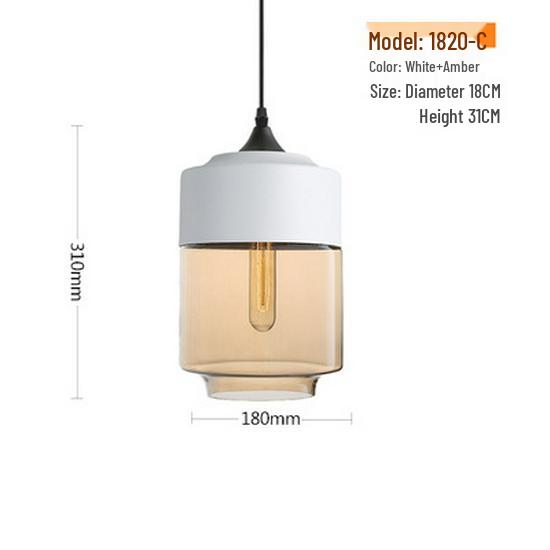 Modern Minimalist Nordic Pendant Light - Glass Lamp for Restaurant, Bar, Living Room, Bedroom, or Store