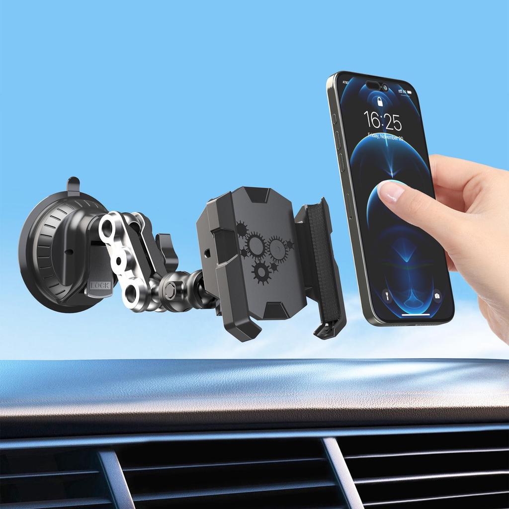 Off-road Grade Car Suction Cup Phone Mount for Shooting & Navigation