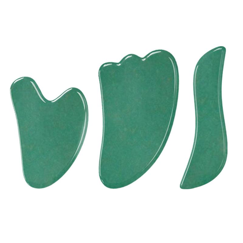 3pcs/set Rose Quartz Face Massage Gua Sha Board Crystal Stone Jade Massager Body Facial Eye Scraping Acupuncture Gouache Scraper