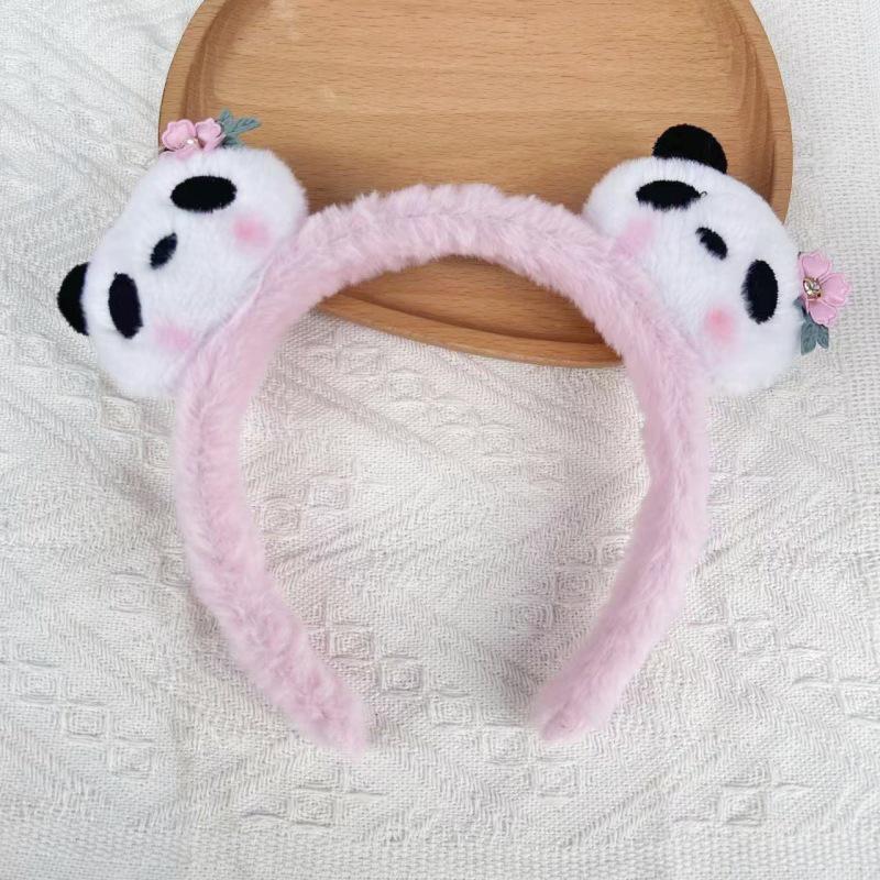 Cute Cartoon Panda Hua Hua Plush Headband & Hair Clip
