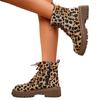 Women's Minimalist Solid Color Boots, Lace Round Toe Edge Zipper Platform Comfortable Shoes, Versatile Four Season Boots