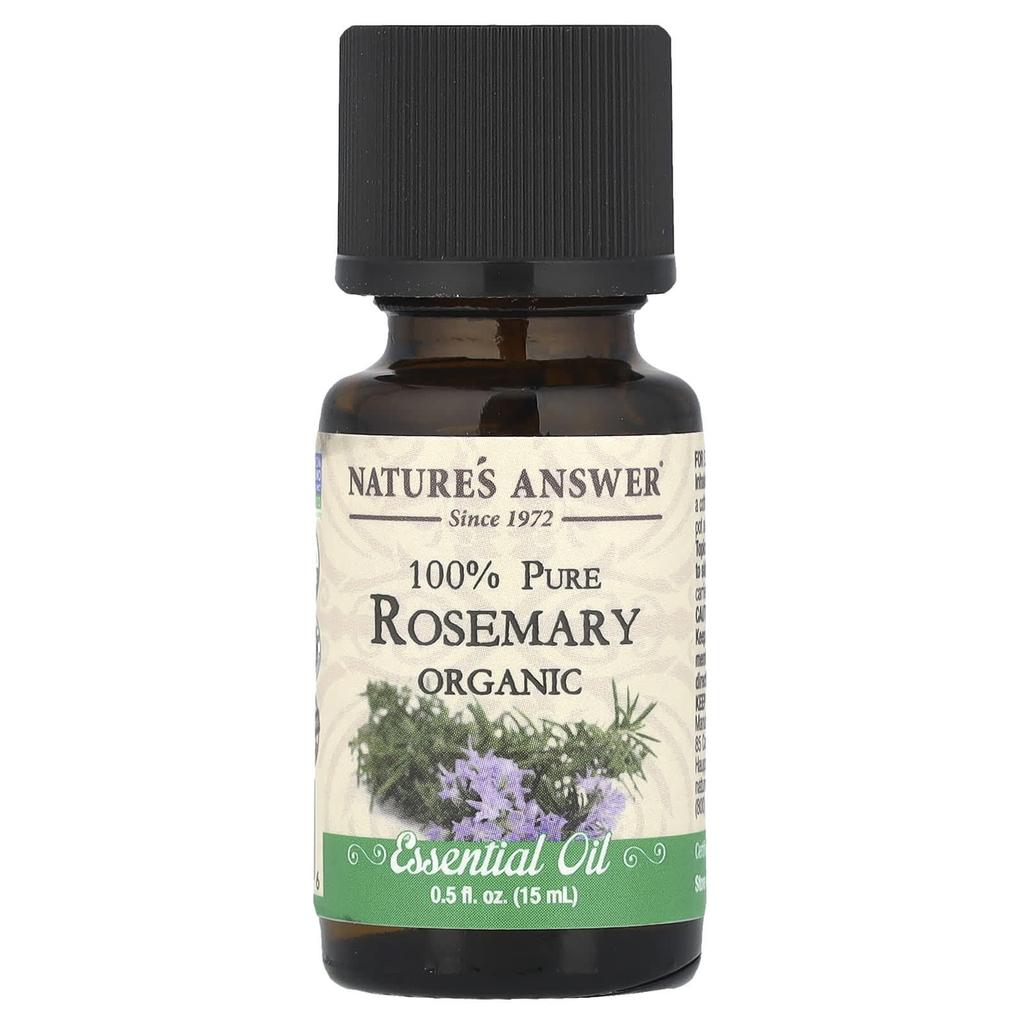 Nature'S Answer, Organic Essential Oil, 100% Pure Rosemary, 15 Ml (0.5 Fl Oz)