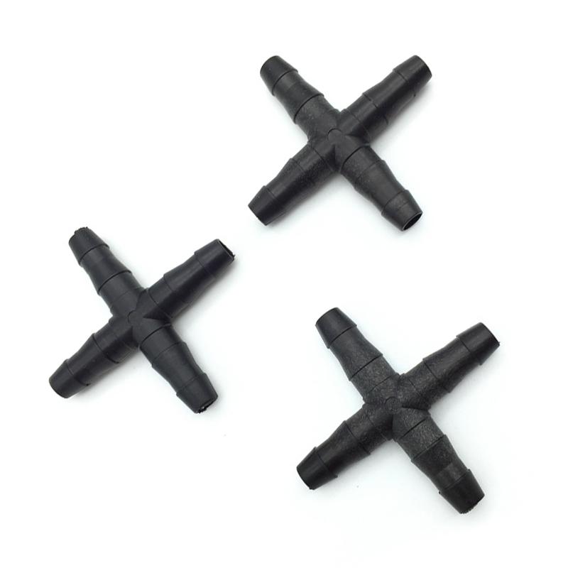 20* Cross Fitting Connector Black Unique Barb Design Reduces Insertion Force Practical Portable And Easy To Install