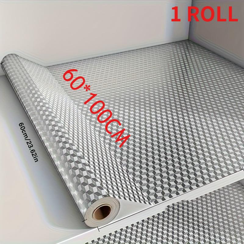 1 Rolle Hochtemperaturbeständige Aluminium-Küchenaufkleber Schubladeneinlagen Küchendekor Küche Wasserdicht, Feuchtigkeitsbeständig, Ölbeständig Aufkleber