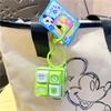 Luminous Wooden Fish Keyboard Keychain Electronic Fingertip Button Key Ring  Finger Toys