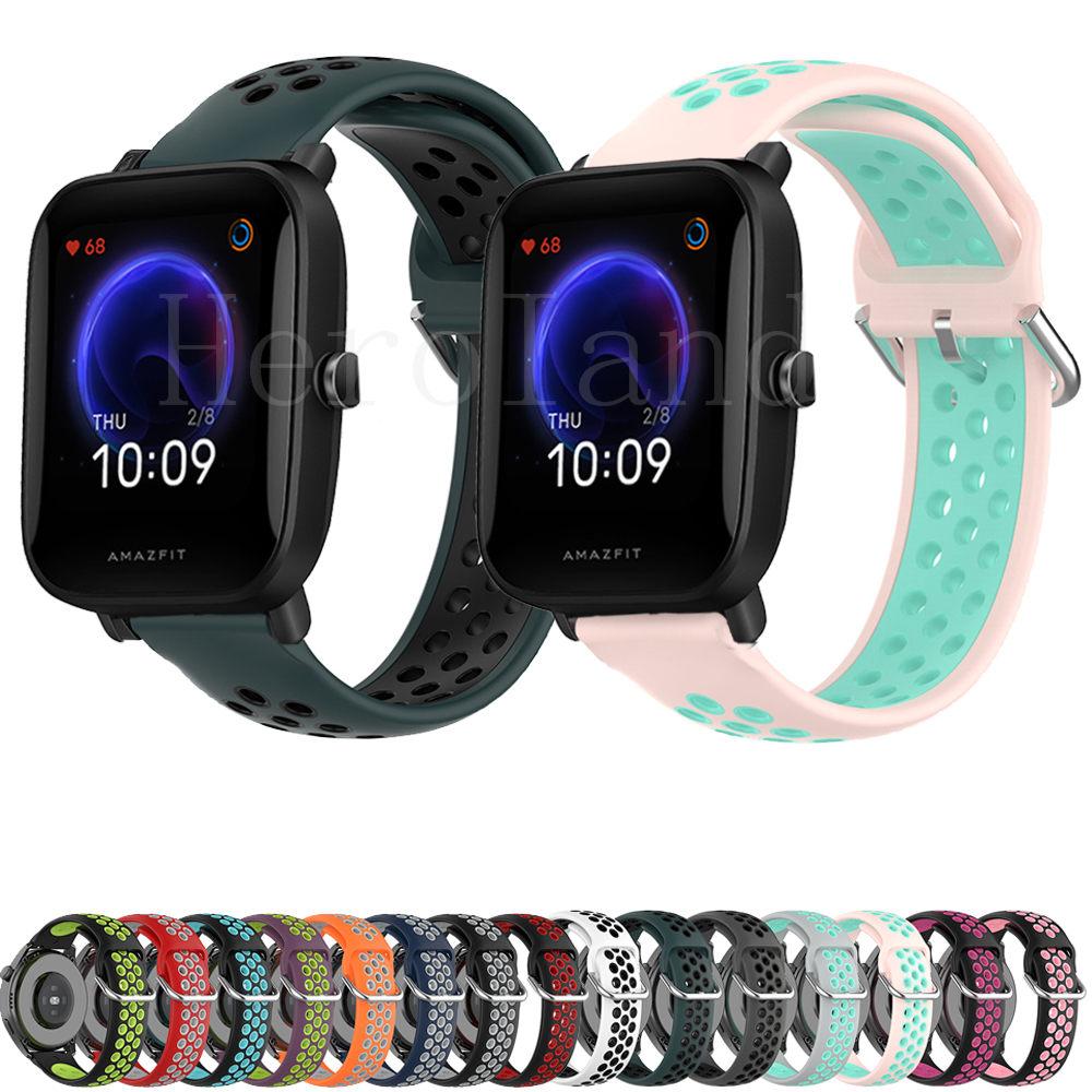 20mm WatchBand Silicone Strap For Xiaomi Huami Amazfit Bip U pro / Bip pop pro S Lite Color Smart Wristband Bracelet Sport Belt