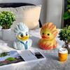 Creative Ice and Fire Collision Resin Cute Duck Resin Statue Small Ornament Home and Party Ornament