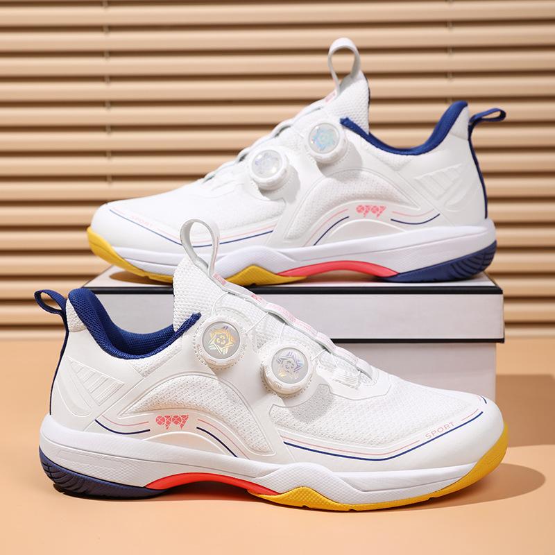 New table tennis shoes rotating buckle badminton shoes men's and women's outdoor sports running shoes tennis training shoes carbon sole