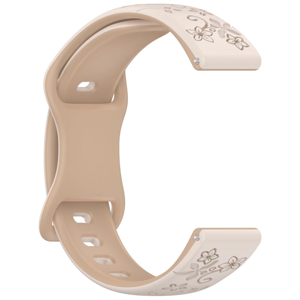 18mm 20mm 22mm Floral Engraved Band for Samsung Galaxy Watch 7 6 5 4 Cute Fancy Silicone Strap For Watch 5 Pro/Active 2 Correa