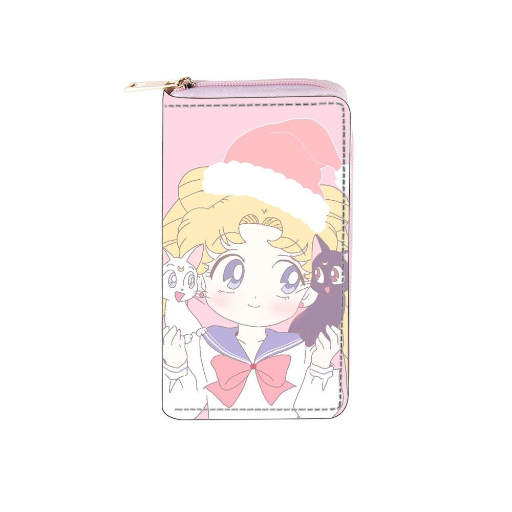 Cartoon Long Zipper Wallet Wallet Clutch Sailor Moon
