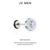 Korean Style Men's Titanium Steel Stud Earring with Great Wall Zircon Pattern - Trendy and Versatile Streetwear Jewelry