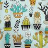 oneOone Cotton Flex Dusty Green Fabric Cactus Diy Clothing Quilting Fabric Print Fabric By Yard 40 Inch