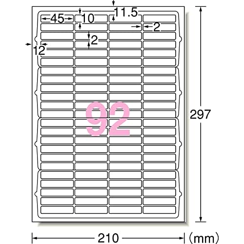 A-One Label Sticker 92 pages 100 sheets 73292