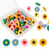 Colorful Resin Daisy Sunflower Thumbtacks for Cork Boards