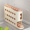4-Tier Egg Holder for Fridge Auto-Rolling Eggs Dispenser Space Saving Egg Organizer Holds 30 Eggs for Kitchen Counter Refrigerator