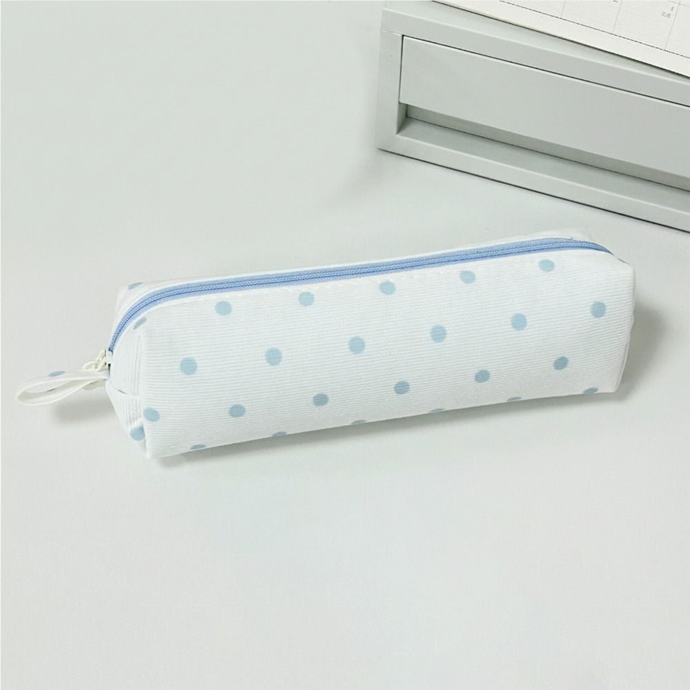 Stippen Pennen Etui Crème Kleur Schrijfwaren Etui INS Schrijfwaren Organizer Terug naar School Cadeau