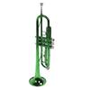 Green Trumpet Set Bb Key 3 Tone Music Trumpet Blowing Instrument for Beginner Performance Band