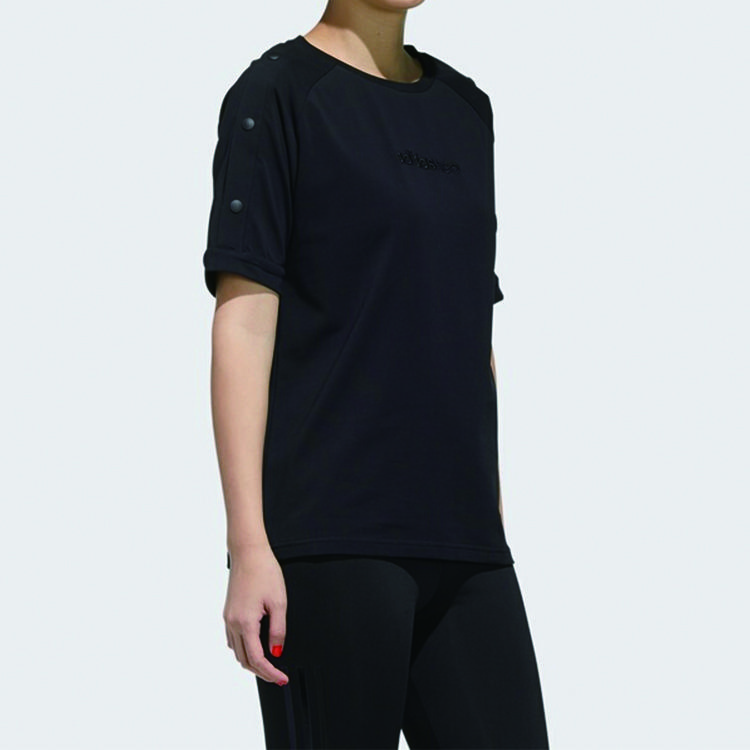 Adidas Neo Sports T-Shirt Women Tops Black FN6558