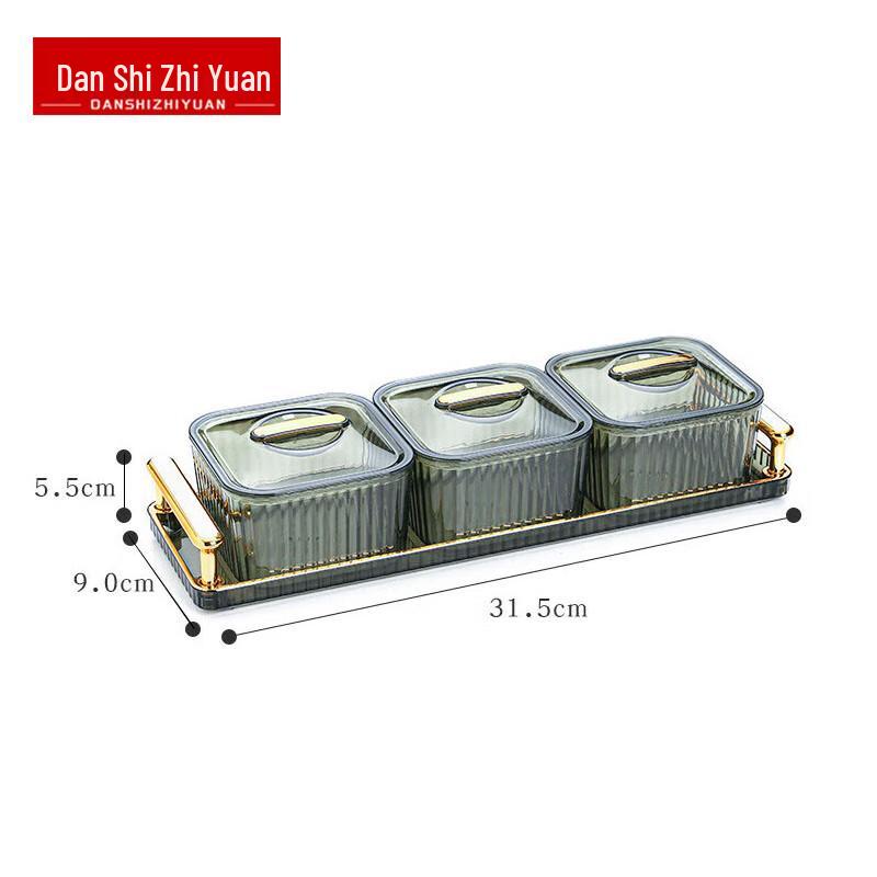 Transparent Divided Snack Fruit Serving Tray