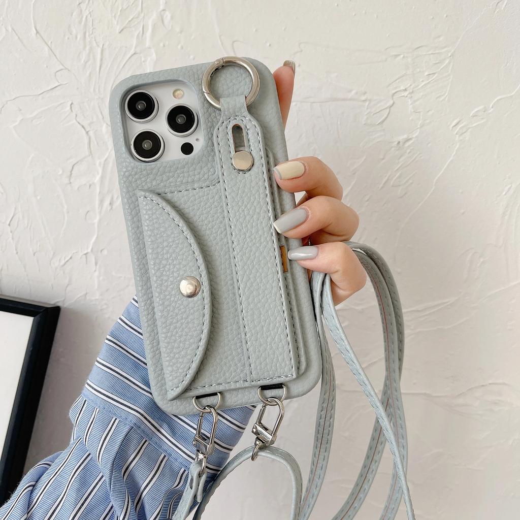 Crossbody Lanyard Wrist Strap Case for IPhone 13 12 Mini 15 14 11 Pro XS Max X XR 7 8 Plus Card Holder Wallet Leather Cover