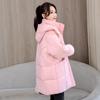 Neue Winter Kapuzenjacke Vielseitige Baumwolljacke Lockere Baumwolljacke Modische Mittellange Warme Baumwolljacke Damenjacke