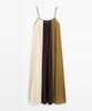 Masimodutti Fluid Strap Midi Dress