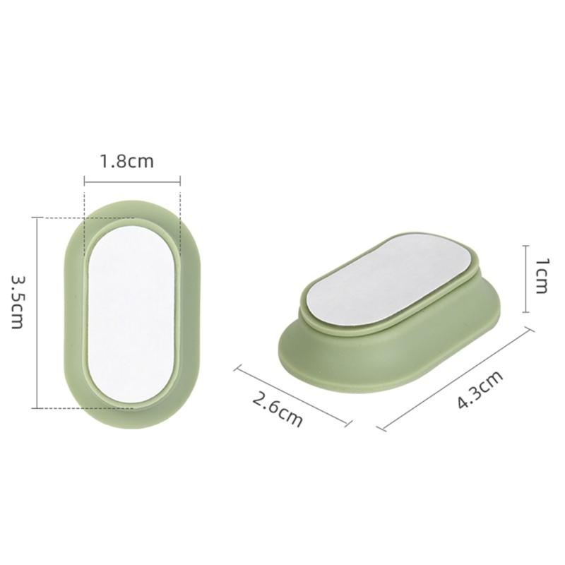 1Pair Adhesive Magnetic Remote Control Holder Silicone Wall Mount for TV and Device Organization