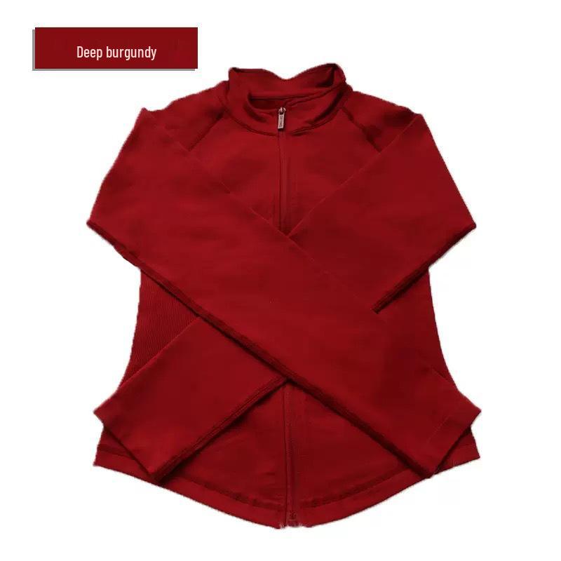 DFYNE Bezešvý fitness oblek s dlouhým rukávem na zip - Měkké body s vysokým krkem