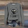 Women's Fashion Casual Long Sleeve Loose  Printed Sweatshirt