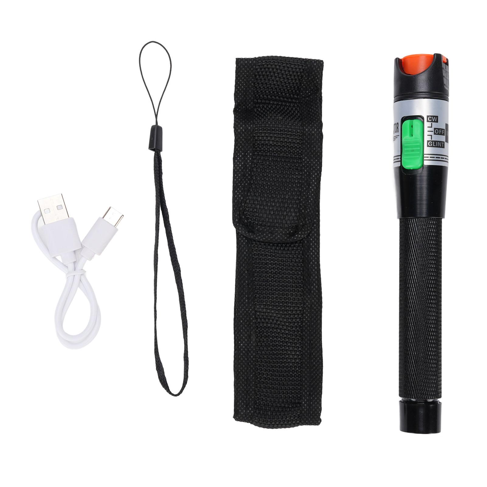 

Визуальный локатор повреждений 30 км Перезаряжаемый VFL 2,5 мм Универсальный разъем Тестер оптического волокна